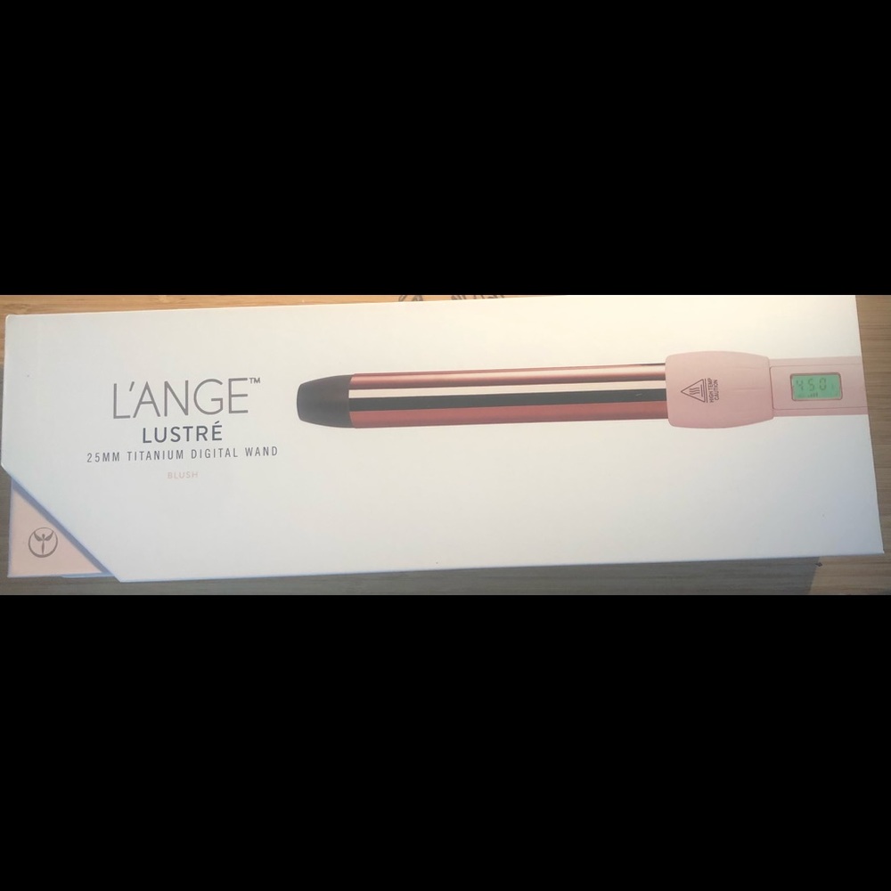 L'ANGE Lustre 25mm Titanium Curling Wand in Rose Gold and Black
